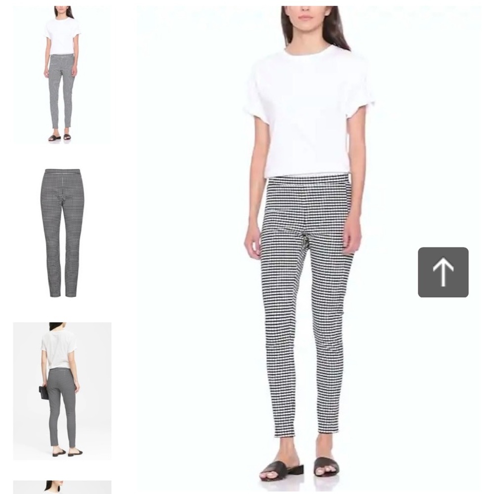 Banana Republic Devon pants in black and white gingham